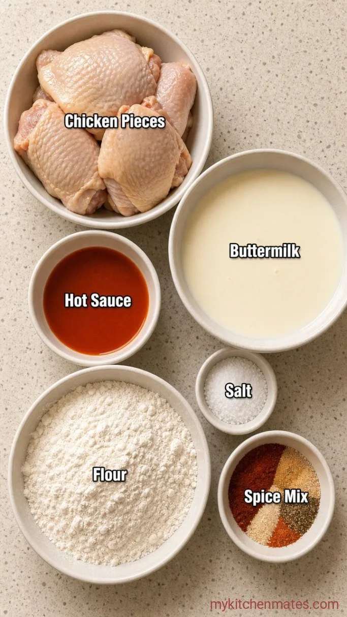 Crispy Southern Baked Chicken (Buttermilk Brined, Oven-Fried) Ingredients