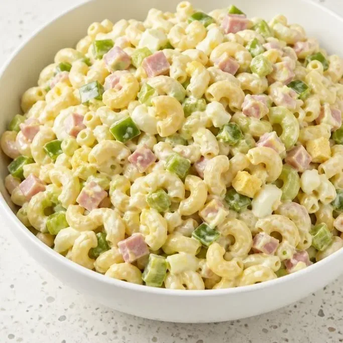 Creamy Southern Pasta Salad with Ham and Egg Southern Pasta Salad