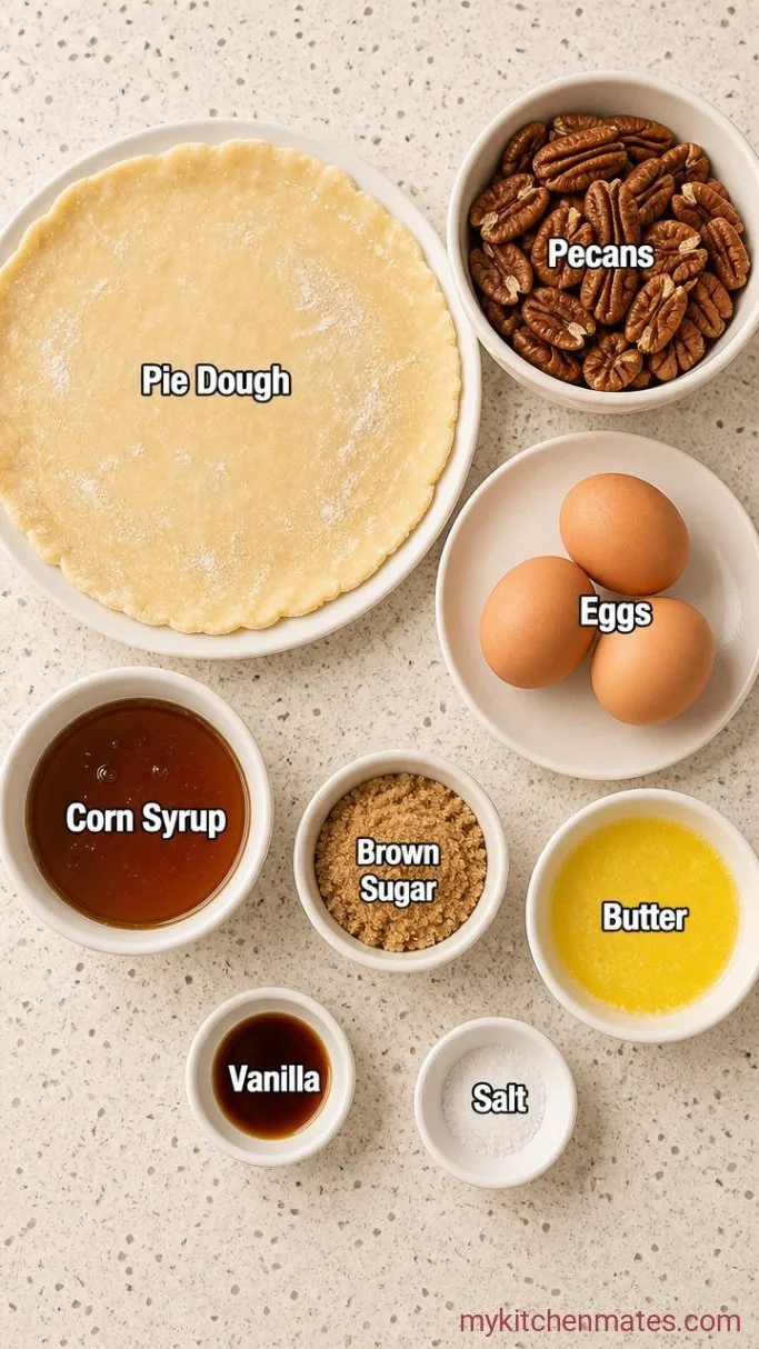 Southern Pecan Pie with a Gooey, Nutty Filling Ingredients