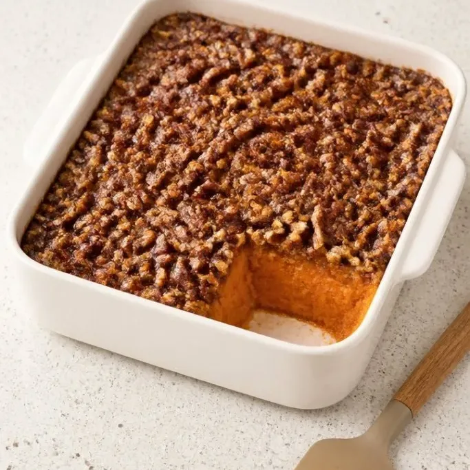 Southern Sweet Potato Casserole with Crunchy Pecan Topping Southern Sweet Potato Casserole