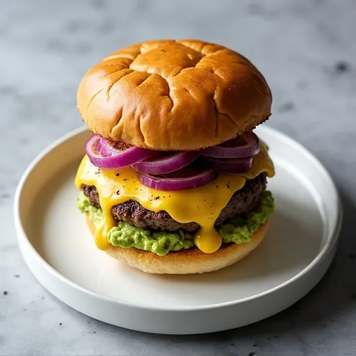 Southwest Avocado and Pepper Jack Smash Burger