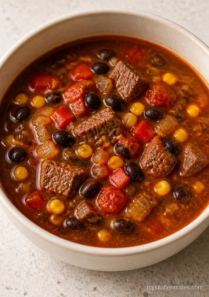 11 Vegetable Beef Soup Recipes That Turn One Pot Into Dinner Southwest Beef and Black Bean Vegetable Soup