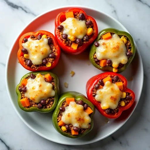 Southwest Turkey and Sweet Potato Stuffed Peppers