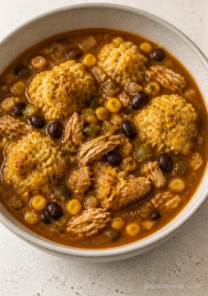 Southwestern Green Chile Chicken and Dumplings