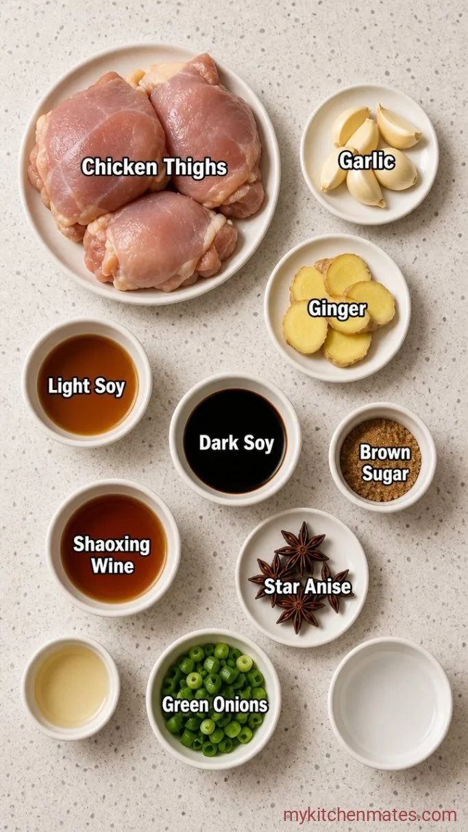Sticky Soy Sauce Chicken Thighs Ingredients