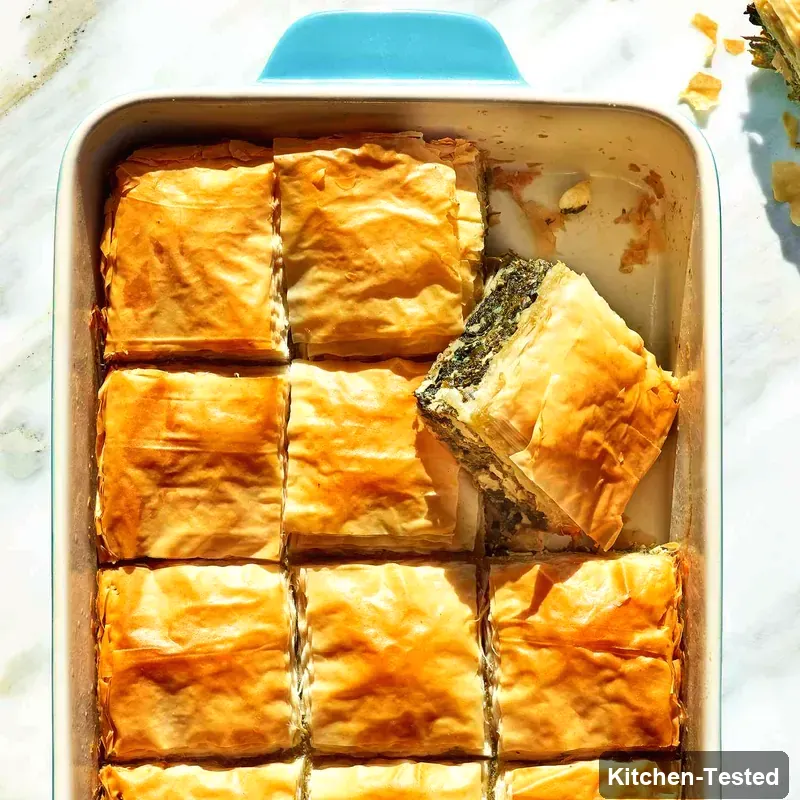 Golden, Flaky Spanakopita (Greek Spinach Pie) spanakopita spinach pie