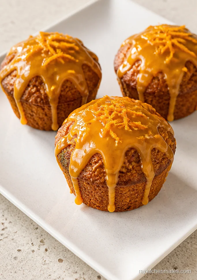 11 Sweet Potato Muffin Recipes That Stay Moist for Days Spiced Sweet Potato Muffins with Orange Glaze