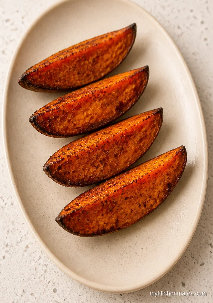 Spicy Air Fryer Sweet Potato Wedges