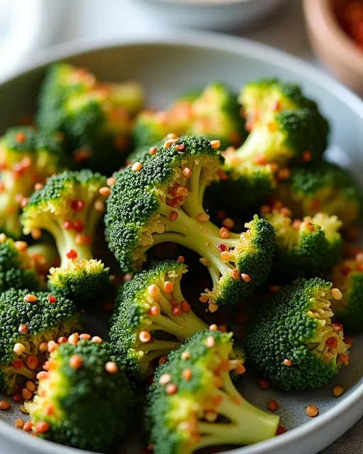 Spicy Asian-Style Air Fryer Broccoli