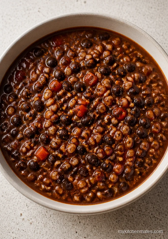 Spicy Black Bean Barley Soup