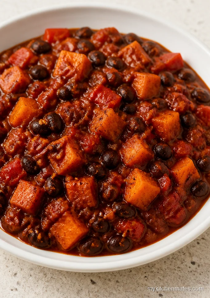 Spicy Black Bean Sweet Potato Chili