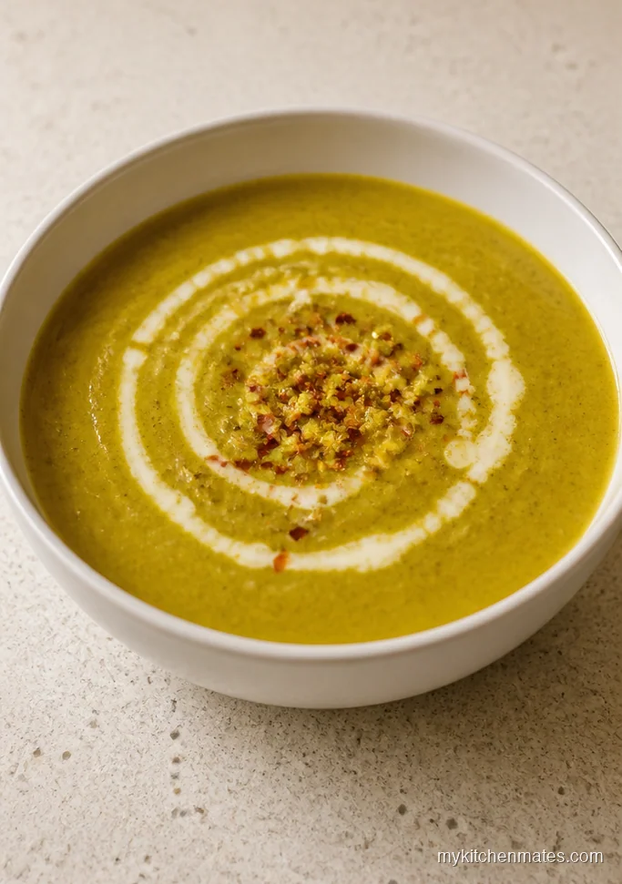 Spicy Broccoli Ginger Turmeric Soup