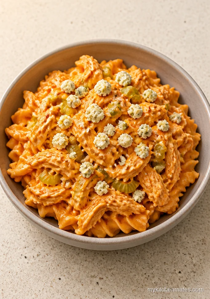 Spicy Buffalo Chicken and Noodles