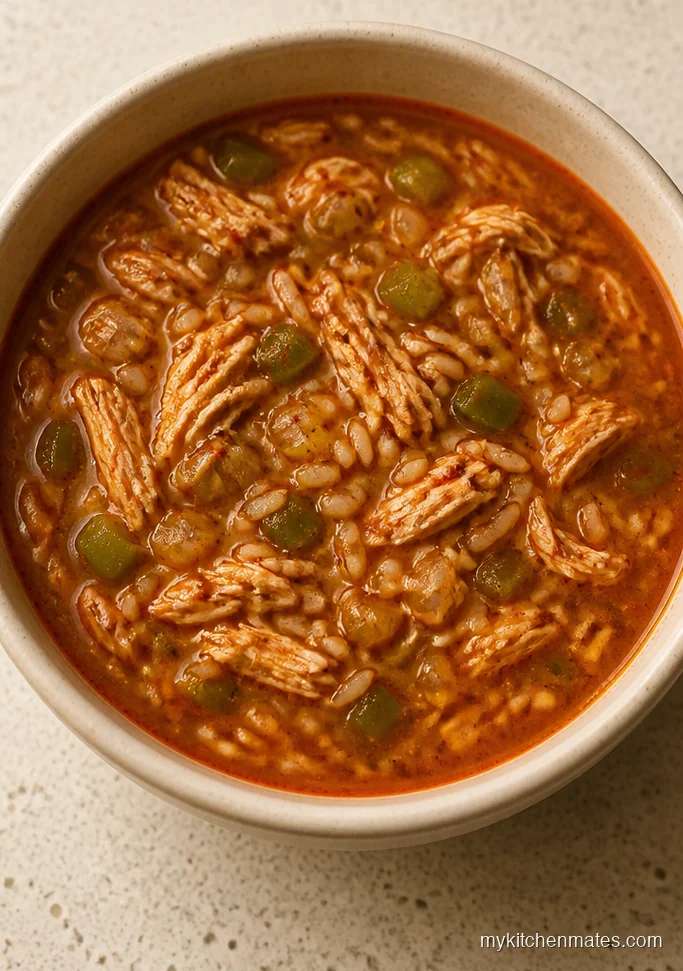 Spicy Cajun Turkey Rice Soup