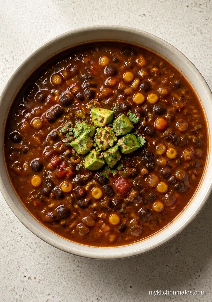 Spicy Chipotle Black Bean Vegetable Soup