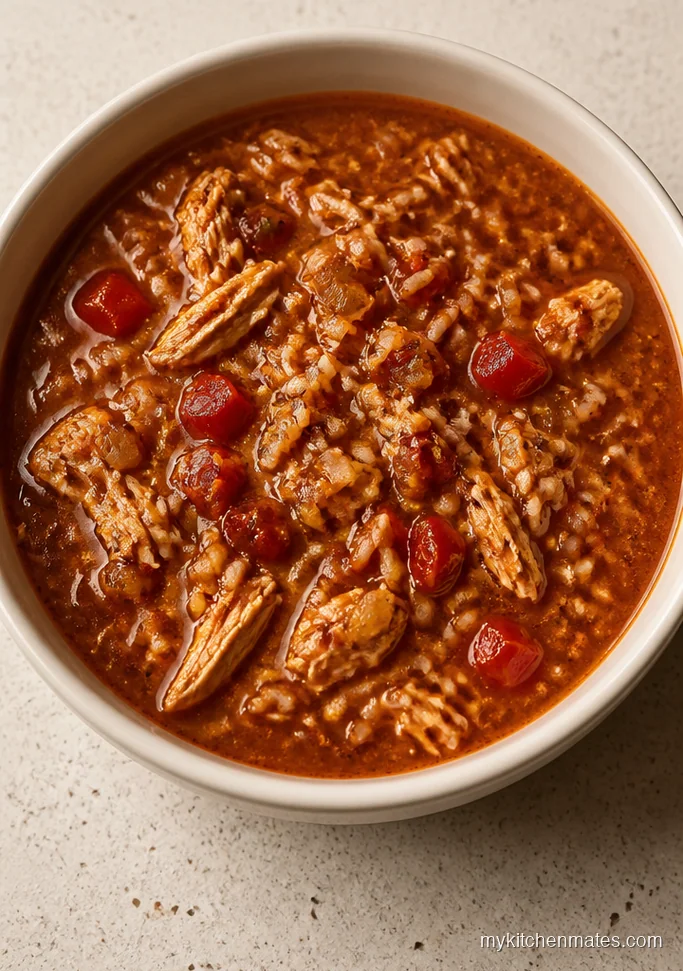 Spicy Chipotle Chicken and Rice Soup