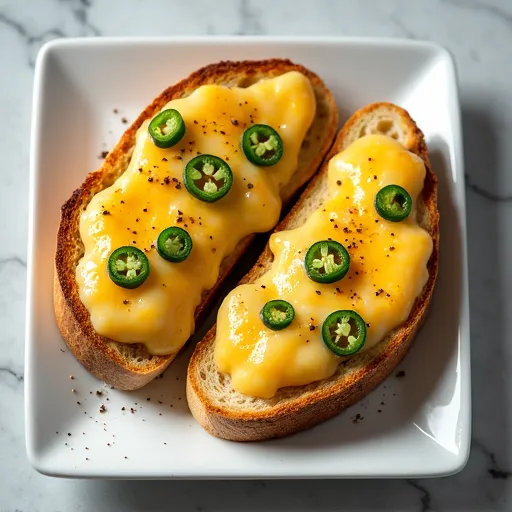 Spicy Jalapeño Garlic Cheese Toast