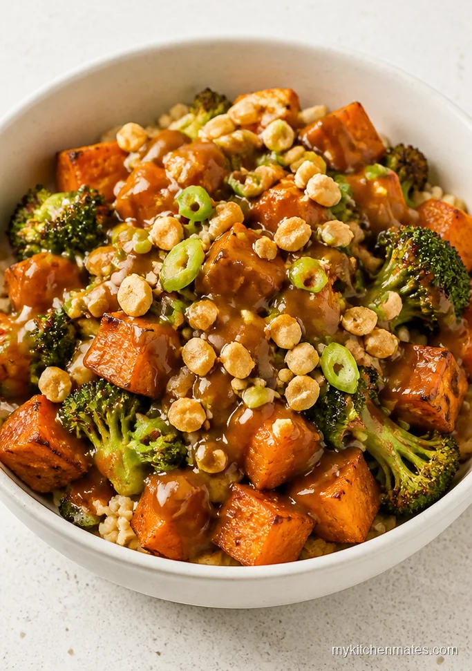 Spicy Peanut Sweet Potato Bowl