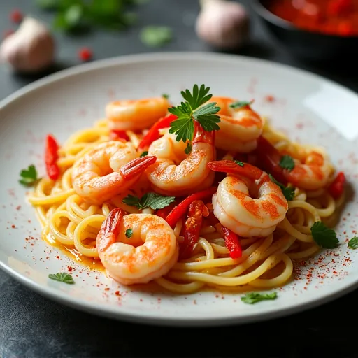 Spicy Red Pepper Shrimp Scampi