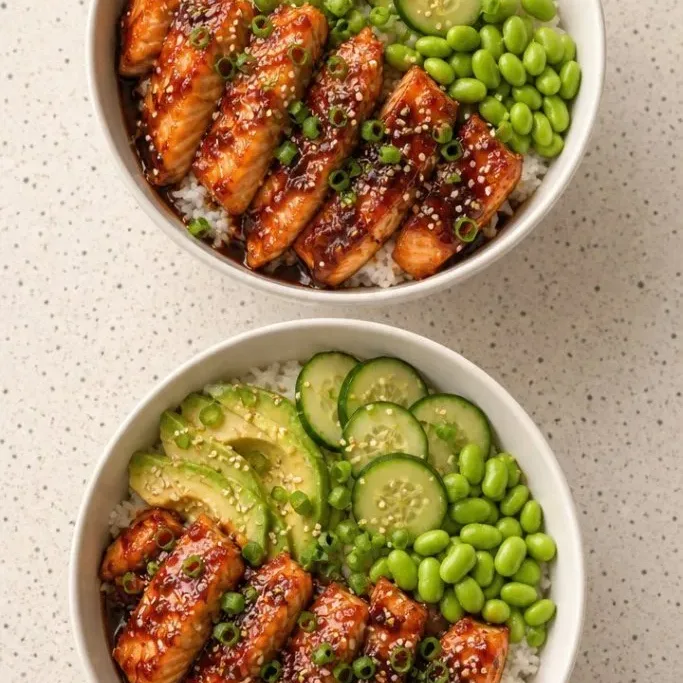 20-Minute Spicy Salmon Rice Bowl Spicy Salmon Rice Bowl