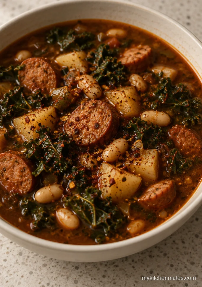 Spicy Sausage And Kale Soup