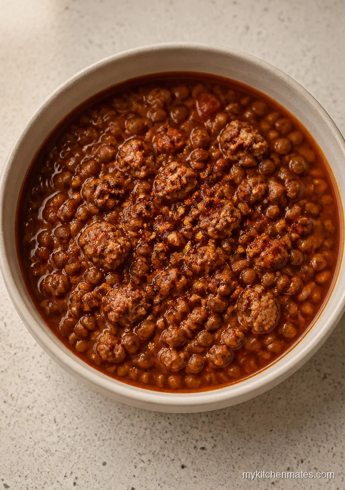 Spicy Sausage and Lentil Soup