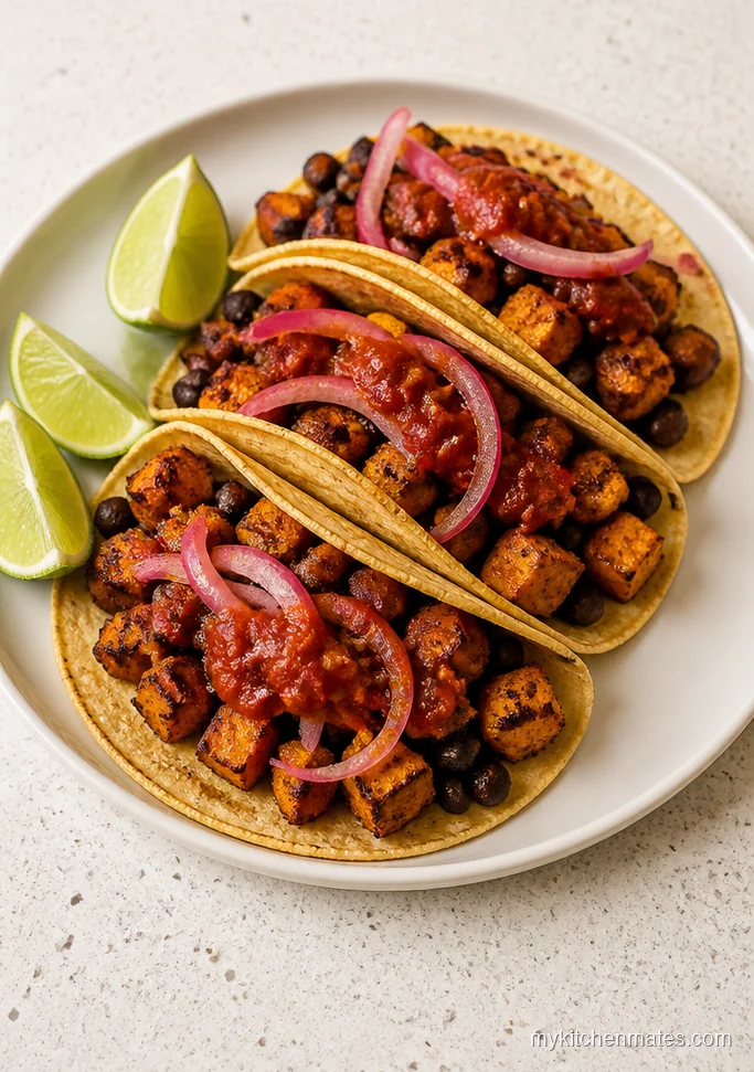 Spicy Sweet Potato Black Bean Tacos