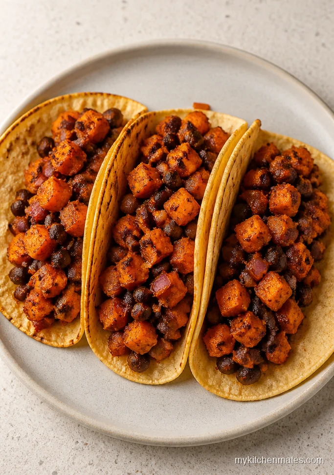 Spicy Sweet Potato Black Bean Tacos