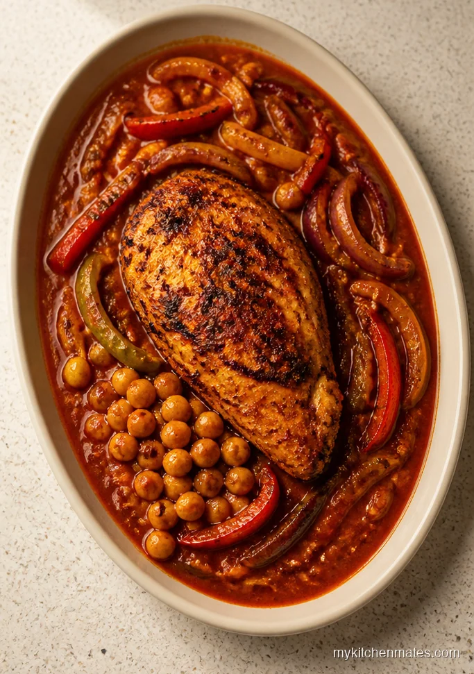 Spicy Tomato Pepper Chicken Skillet