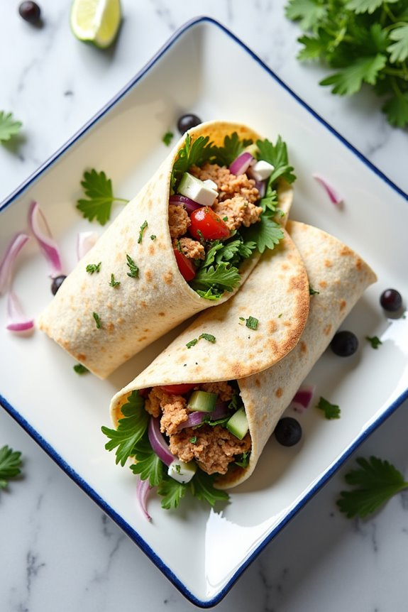 spicy tuna salad wraps