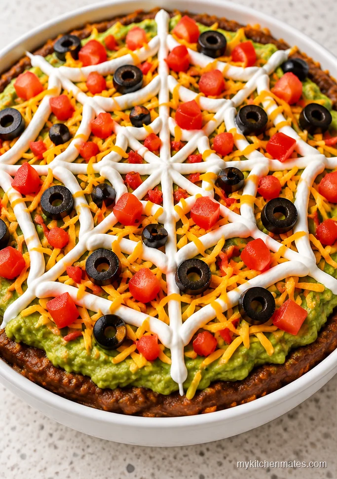 13 Spooky Halloween Party Finger Foods for Your Bash Spider Web Taco Dip