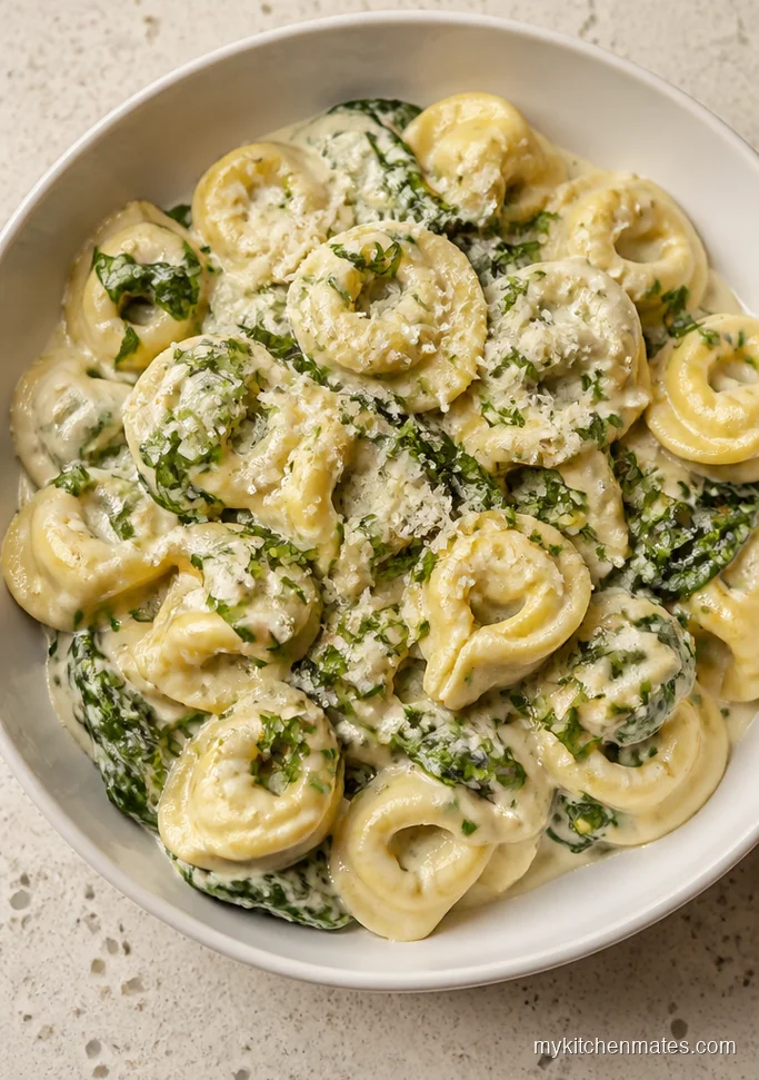 Spinach Alfredo Tortellini