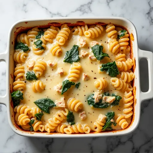 Spinach and Artichoke Tuna Pasta Casserole