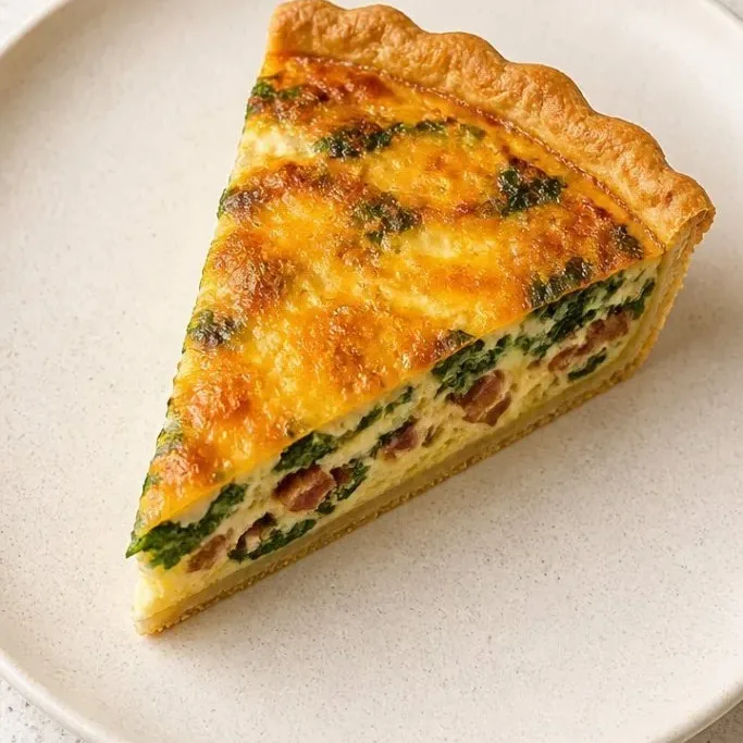 Spinach and Bacon Quiche