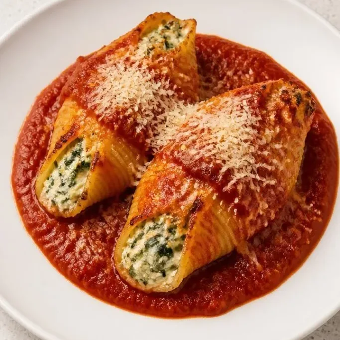 Creamy Spinach and Ricotta Stuffed Shells Spinach And Ricotta Stuffed Shells
