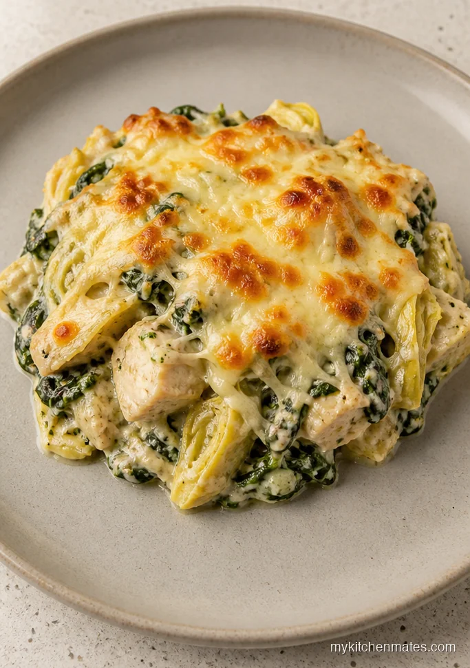 Spinach Artichoke Chicken Casserole