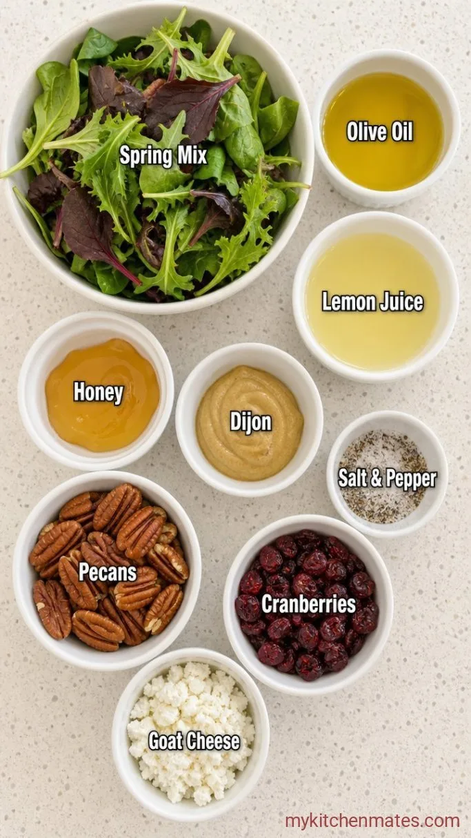 Simple Spring Mix Salad with Tangy Lemon Vinaigrette Ingredients
