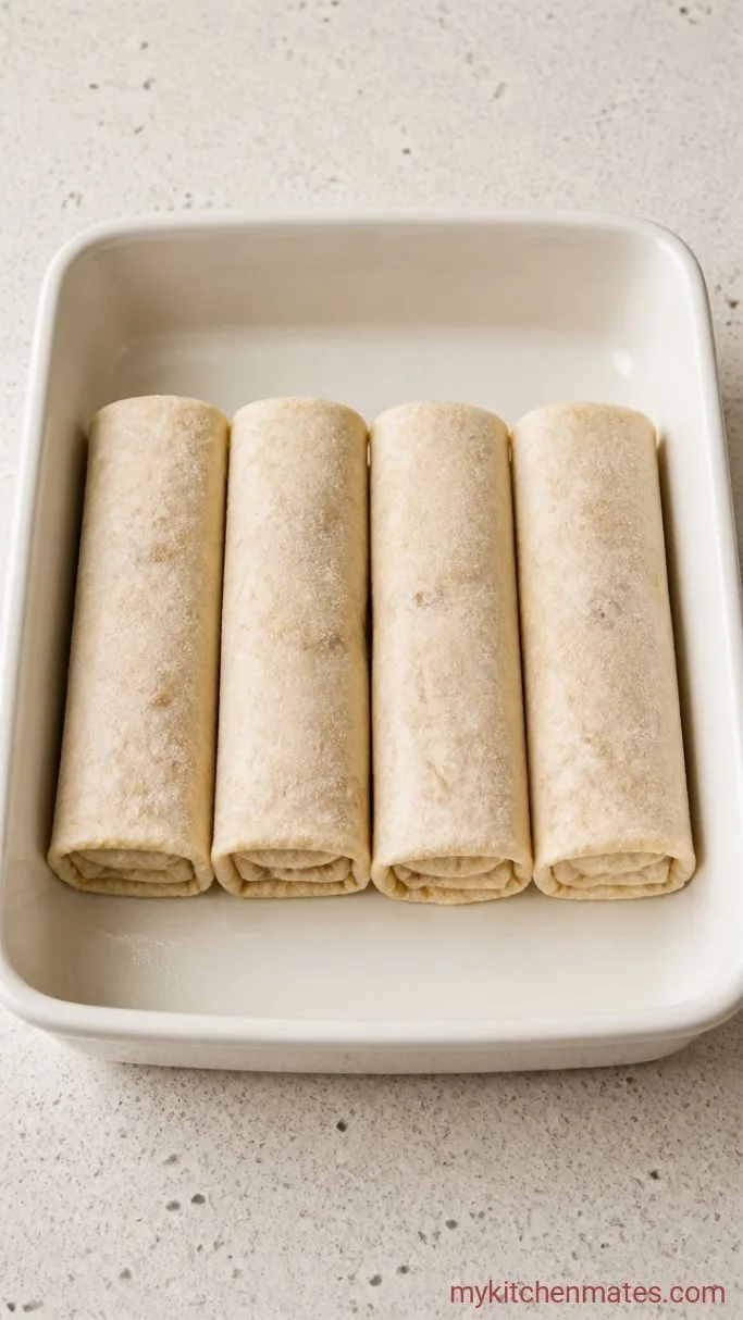 Step 1: Arrange the Burritos in the Pan