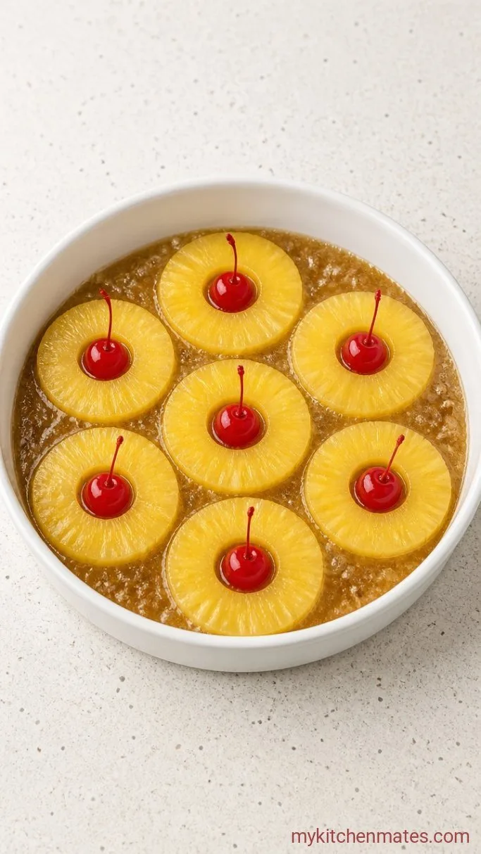 Step 1: Arrange the Pineapple Topping