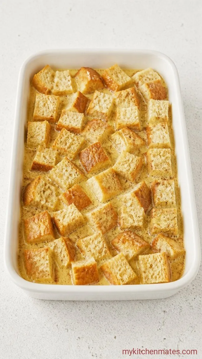 Overnight Dairy Free French Toast Casserole Step 1: Assemble the Casserole