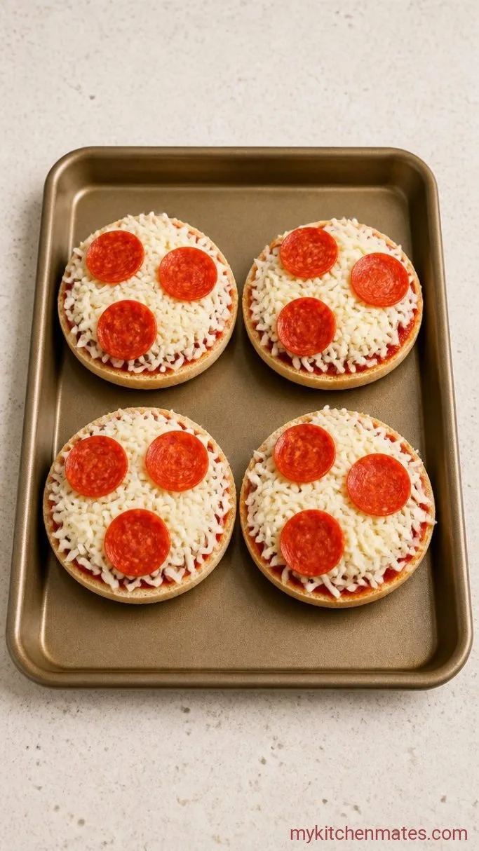 15-Minute English Muffin Pizzas Step 1: Assemble the Pizzas