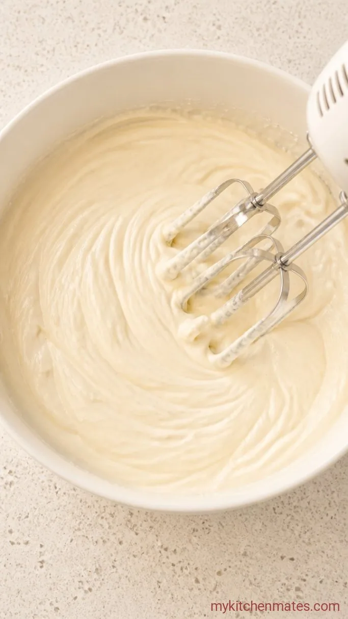 Step 1: Beat the cheesecake base