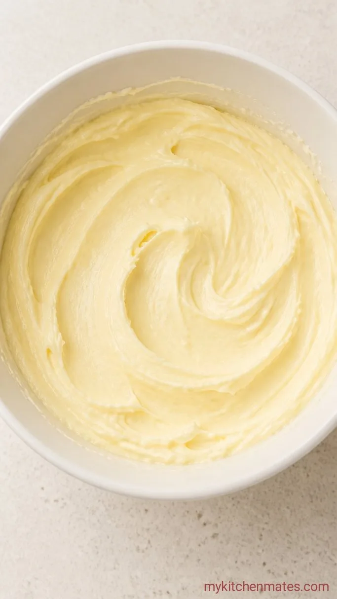 4-Ingredient Dairy-Free Cream Cheese Frosting Step 1: Beat the Cream Cheese and Butter