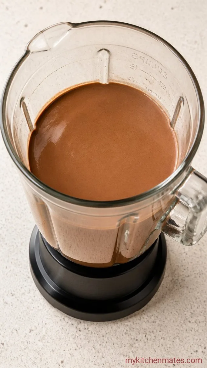 4-Ingredient Peanut Butter Mass Gainer Shake Step 1: Blend the Base
