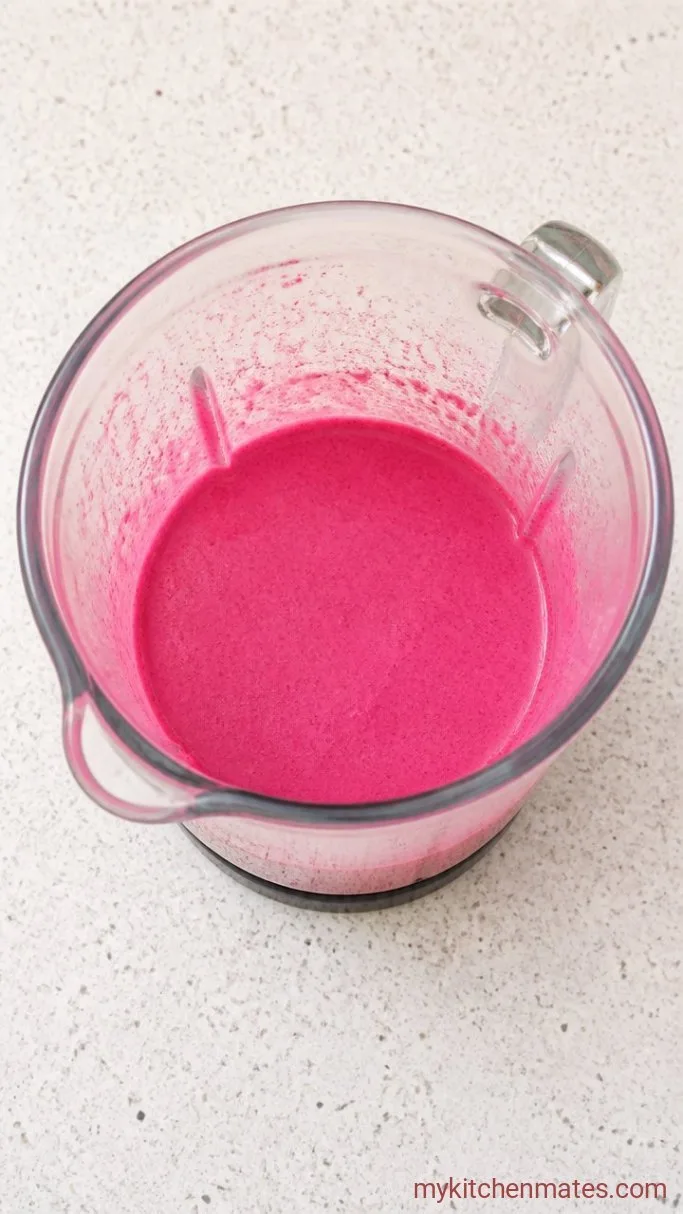 3-Ingredient Strawberry Yogurt Smoothie Step 1: Blend the Base