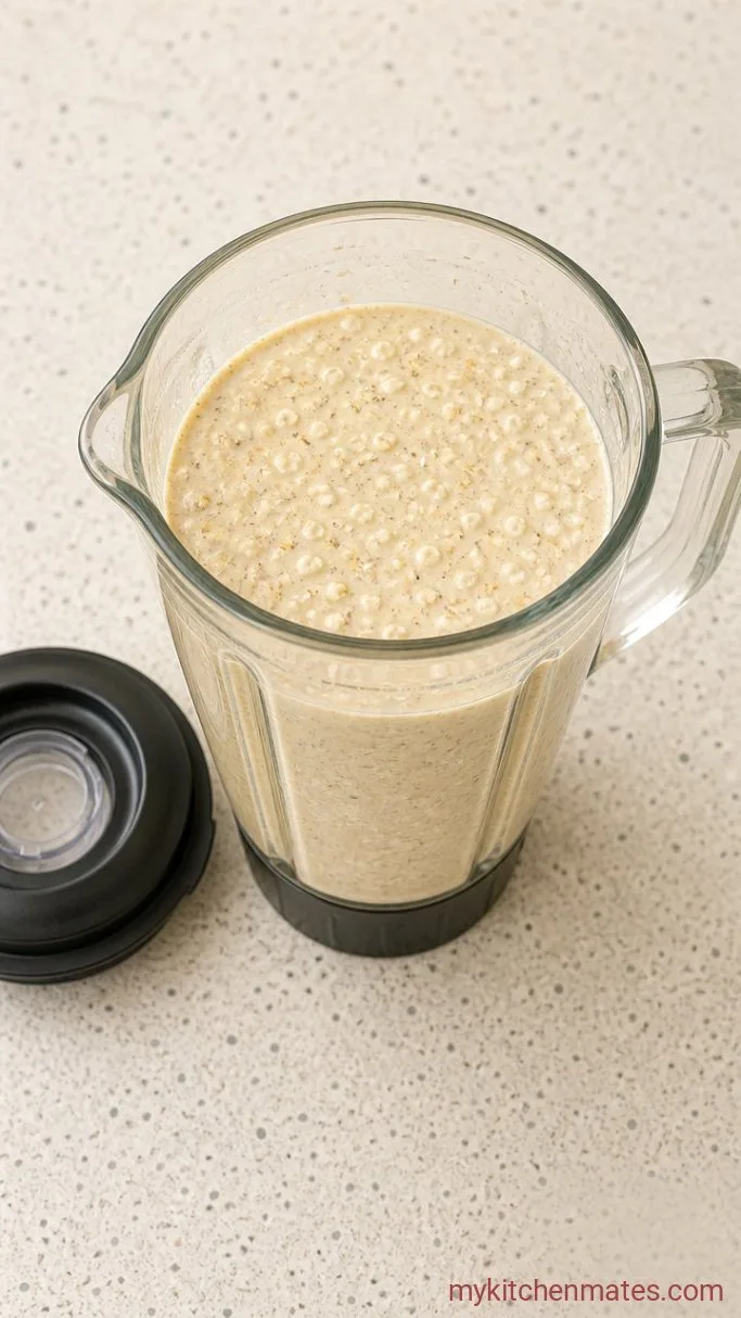 High-Protein Cottage Cheese Waffles (Crispy & Simple) Step 1: Blend the Batter