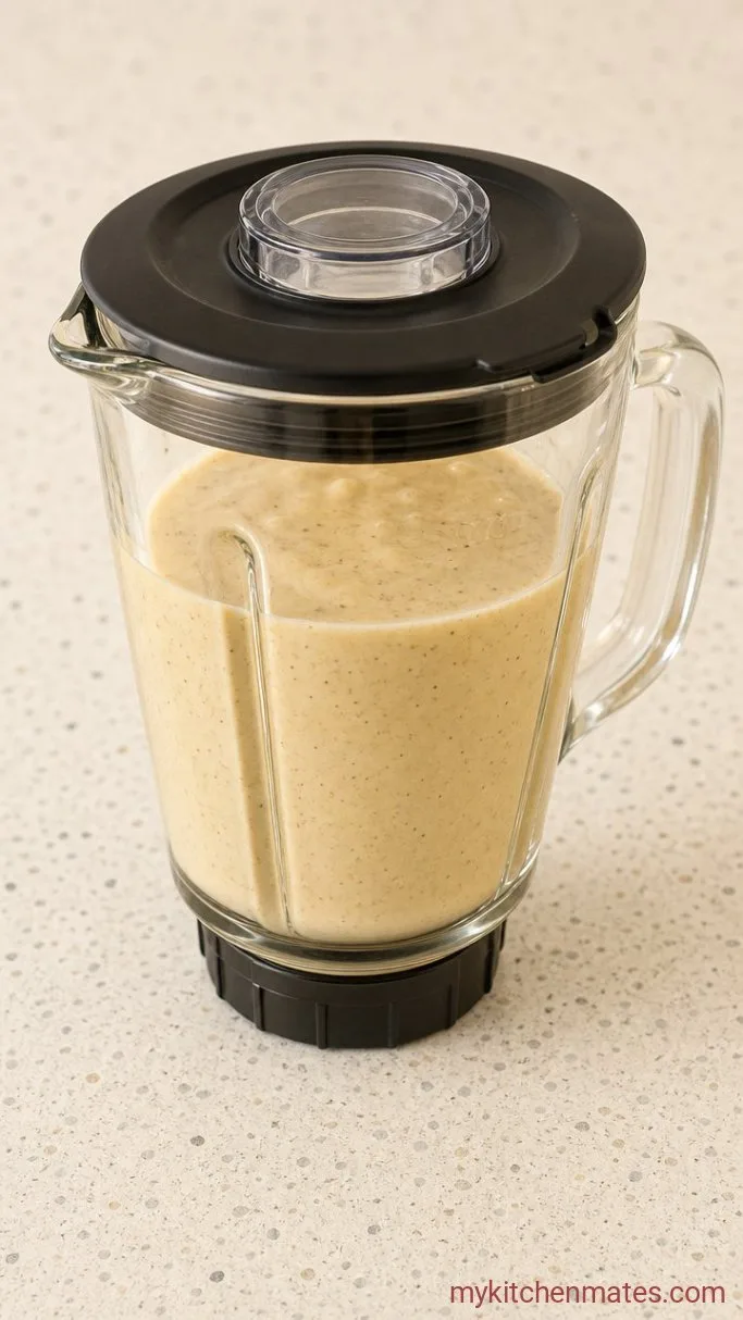 15-Minute 3-Ingredient Banana Waffles Step 1: Blend the Batter