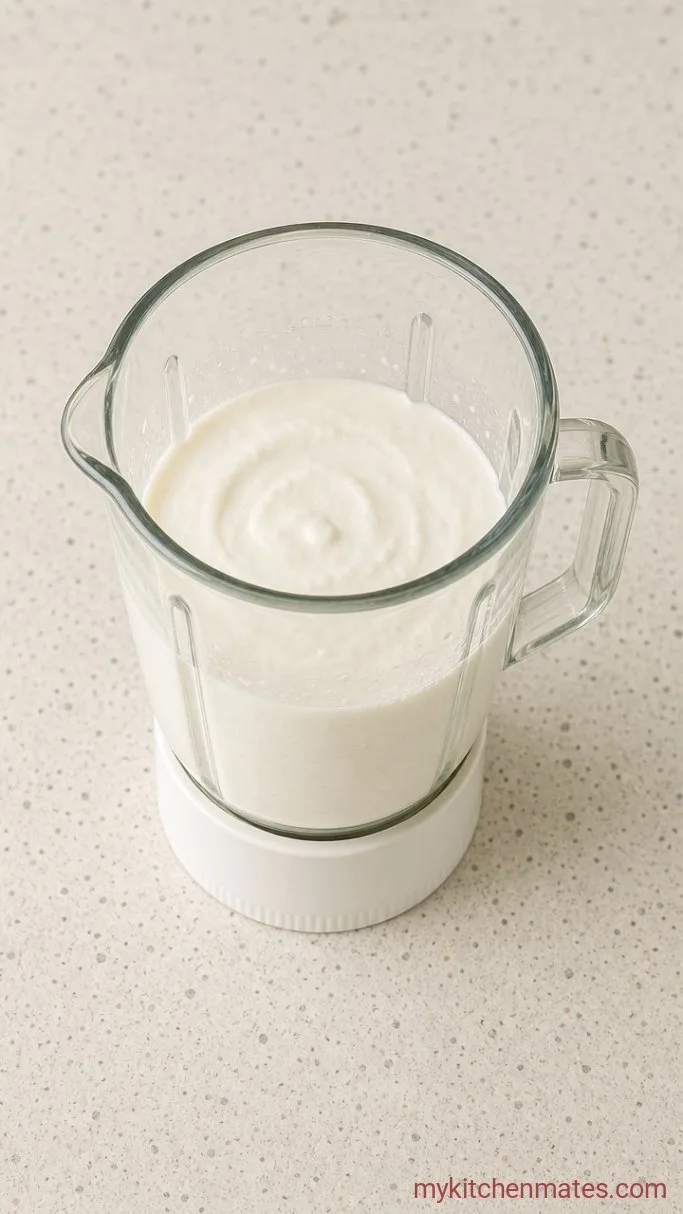 Crispy 3-Ingredient Cottage Cheese Crackers Step 1: Blend the Cottage Cheese
