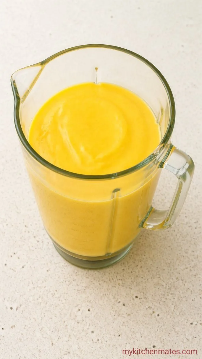Step 1: Blend the Fruit and Coconut Water