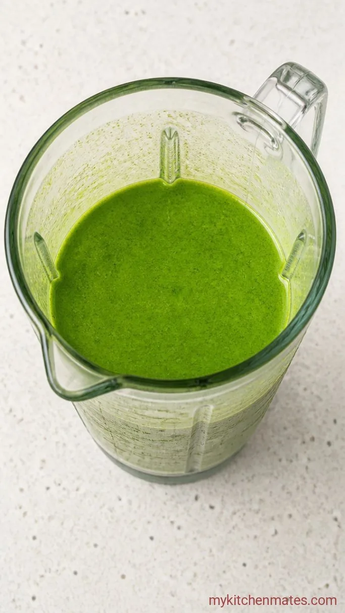 5-Ingredient Green Smoothie for Belly Fat Loss Step 1: Blend the Greens and Liquid